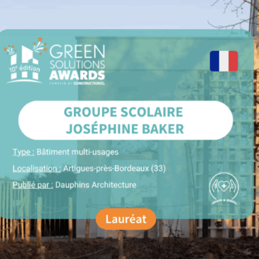 Prix Green Solutions Awards pour le Groupe Scolaire Joséphine Baker !